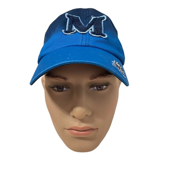 Disney Parks Hat Mickey Mouse Varsity "M" Baseball Cap Blue Adjustable - Picture 1 of 5